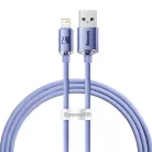 Baseus Crystal Shine gyors töltős adatkábel USB - Lightning 2.4A 1.2m lila (CAJY000005)