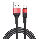 HOCO USB A - Type C 2A X26 kábel 1 m fekete-piros