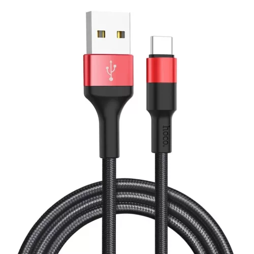HOCO USB A - Type C 2A X26 kábel 1 m fekete-piros