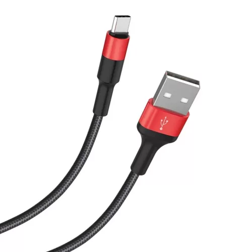 HOCO USB A - Type C 2A X26 kábel 1 m fekete-piros