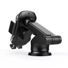 Autós telefontartó vezeték nélküli töltéssel - Techsuit Premium (CAPD032) - műszerfalra, szélvédőre, légbeömlőre, 10W - fekete.