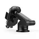 Autós telefontartó vezeték nélküli töltéssel - Techsuit Premium (CAPD032) - műszerfalra, szélvédőre, légbeömlőre, 10W - fekete.