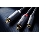 UGREEN AV102 2xRCA kábel (Cinch) jack 3.5 mm 1m fekete