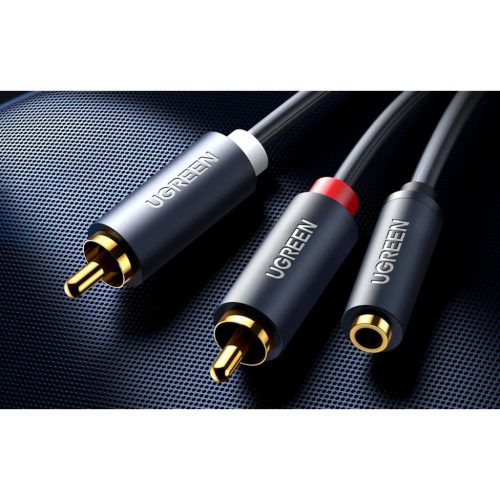 UGREEN AV102 2xRCA kábel (Cinch) jack 3.5 mm 1m fekete