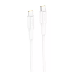Foneng XS01 60W USB-C to USB-C kábel, 1m (Fehér)