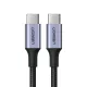 Ugreen USB Type-C/ USB Type-C kábel QC 3.0 FCP 480 Mbps gyorstöltéssel 3A 2m szürke (70429 US316)