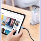Ugreen USB Type-C/ USB Type-C kábel QC 3.0 FCP 480 Mbps gyorstöltéssel 3A 2m szürke (70429 US316)