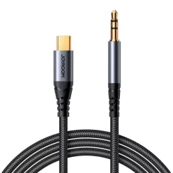   Joyroom Audio Transfer Series SY-A07 Mini Jack 3.5mm/USB-C Kábel 1.2m - Fekete