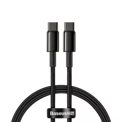   Baseus USB Type C - USB Type C kábel Power Delivery Quick Charge 100W 5A 1m fekete (CATWJ-01)