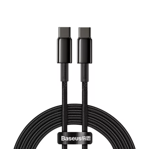 Baseus USB Type C - USB Type C kábel Power Delivery Quick Charge 100W 5A 2m fekete (CATWJ-A01)
