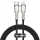 Baseus Cafule Metal nylon harisnyázott USB Type-C/ Lightning kábel PD 20W 1m fekete (CATLJK-A01)