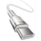 Baseus Cafule Metal Data USB Type C - USB Type C kábel 100 W (20 V / 5 A) 2 m fehér