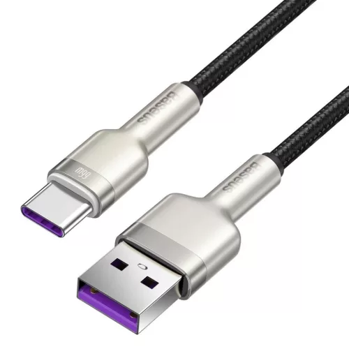 Baseus Cafule Series Metal USB - USB Type-C 66W kábel 1m fekete (CAKF000101)