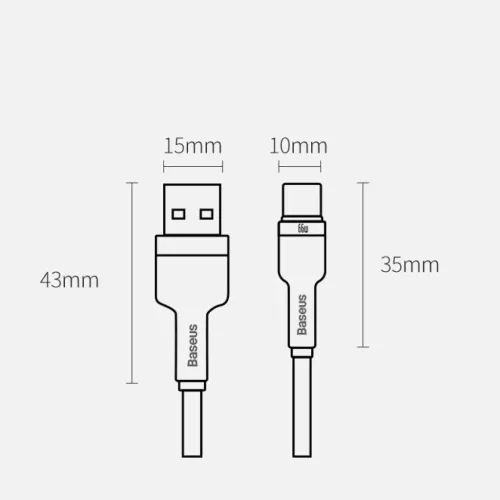 Baseus Cafule Series Metal Data USB - USB Type C 66W kábel 2m fekete (CAKF000201)