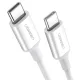 Ugreen US264 USB-C - USB-C kábel, 60W, 2m (fehér)