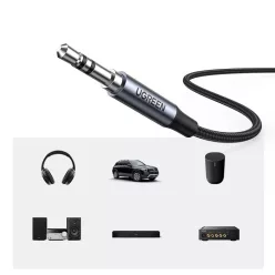   Ugreen AUX audio kábel 3.5mm mini jack - USB Type-C  1m black (CM450 20192)