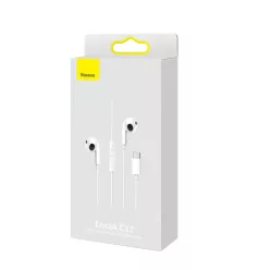   Baseus Encok C17 vezetékes fülhallgató Type C csatlakozóval fehér (NGCR010002) DAC