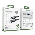 Acefast C1-01 MFI USB Type C - Lightning kábel 1.2m 30W 3A fekete