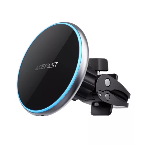 Acefast D3 Qi vezeték nélküli autós töltő MagSafe 15 W-os mágneses telefontartóval szellőzőrácsra fekete
