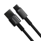 Baseus Tungsten Aranyozott USB A - USB Type-C kábel 100W 1m fekete (CAWJ000001)