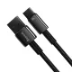 Baseus Tungsten Aranyozott USB A - USB Type-C kábel 100W 1m fekete (CAWJ000001)