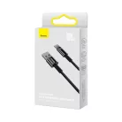 Baseus Tungsten Aranyozott USB A - USB Type-C kábel 100W 1m fekete (CAWJ000001)