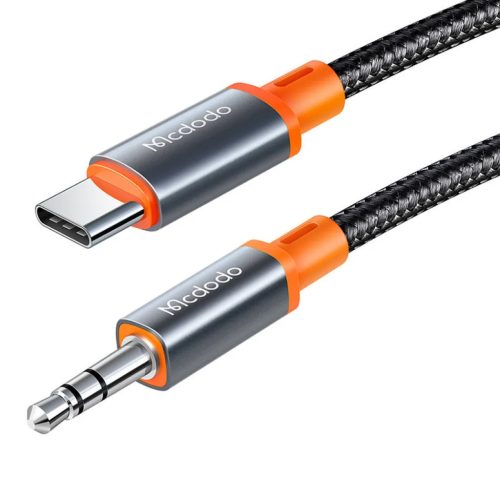 Mcdodo CA-900 USB-C 3.5 mm AUX mini jack kábel, 1.8m (fekete),