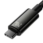 Baseus Tungsten Gold USB-C - USB-C gyors töltő adatkábel, 240W, 2m (fekete)