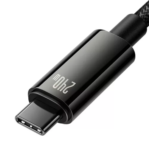 Baseus Tungsten Gold USB-C - USB-C gyors töltő adatkábel, 240W, 2m (fekete)