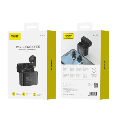 Foneng Bluetooth fülhallgató TWS BL128 fekete