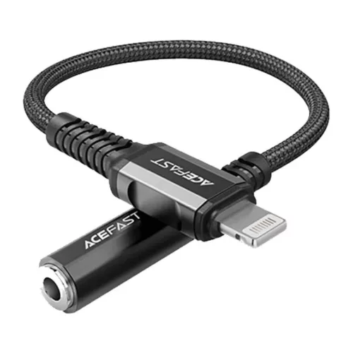 Acefast C1-05 Lightning - mini jack 3.5mm átalakító adapter 18cm (fekete)