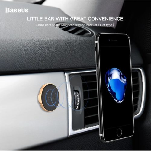 Baseus Small Ears mágneses autós telefontartó fekete