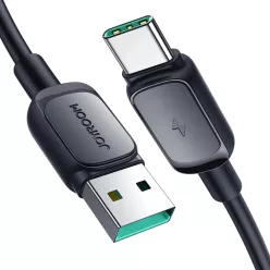   Joyroom Multi-Color Series A14 USB-A / USB-C 3A Kábel 1.2 m - Fekete