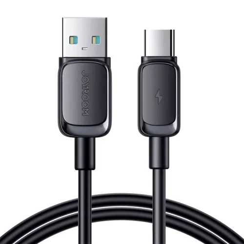 Joyroom Multi-Color Series A14 USB-A / USB-C 3A Kábel 1.2 m - Fekete