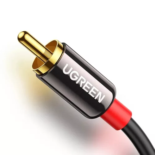 Ugreen AV116 10584 audio mini jack kábel 3.5 mm (apa) / 2RCA (apa) 2m - fekete