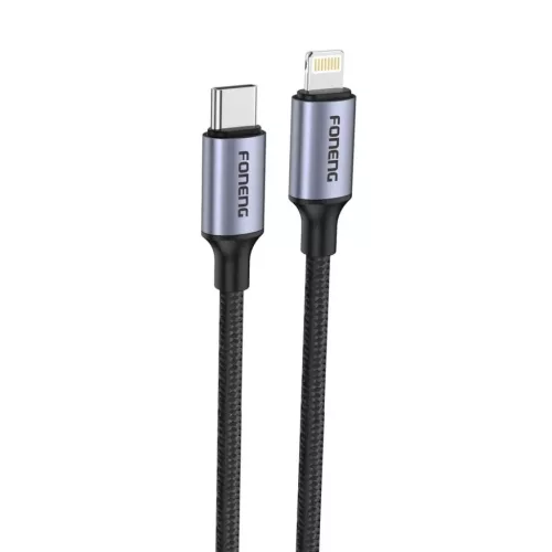 FONENG kábel X95 USB-C - Lightning PD 20W 1.2M Fekete