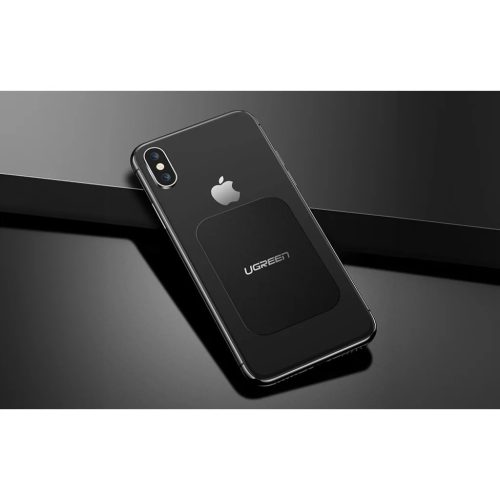 UGREEN Négyszögletes fémlap mágneses tartóhoz 2 db (fekete)