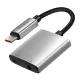 Mcdodo - Wales sorozatú audioadapter (CA-5050) - C típusú csatlakozó - C típusú csatlakozó, egyenáramú 3,5 mm, alumíniumötvözet, nejlon, 60 W teljesítményleadás, 12,5 cm - szürke