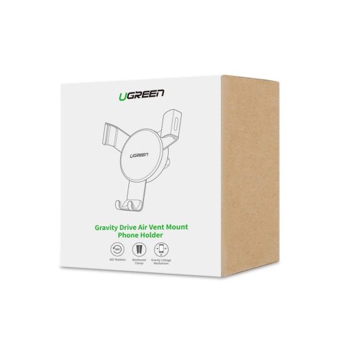 Ugreen gravitációs autós telefontartó univerzális szellőzőre erősíthető szürke (50564)