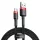 Baseus Cafule Nylon harisnyázott USB/USB-Type C kábel QC3.0 2A 2m fekete/piros (CATKLF-C91)