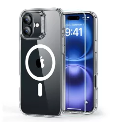   iPhone 16 Clear ESR Classic Hybrid HaloLock MagSafe & Tempered Glass tok és üvegfólia