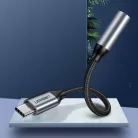 Ugreen 3.5mm jack audio/ USB Type-C fülhallgató adapter 10cm szürke