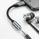 Ugreen 3.5mm jack audio/ USB Type-C fülhallgató adapter 10cm szürke