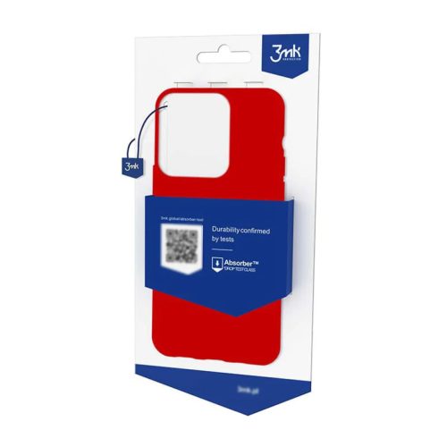 iPhone 14 3MK matt szilikon tok piros