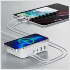4smarts 7 az 1-ben 100W Töltőállomás vezeték nélküli töltéssel Fehér 540570
