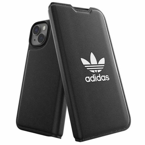 Adidas OR Booklet fliptok BASIC iPhone 14 6.1" fekete/fekete fehér 50181