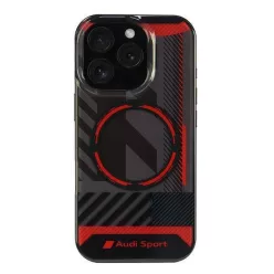   IPHONE 16 PRO fekete Audi IML Sport MagSafe eredeti tok (AUS-IMLMIP16P-RSQ/D2-BK)