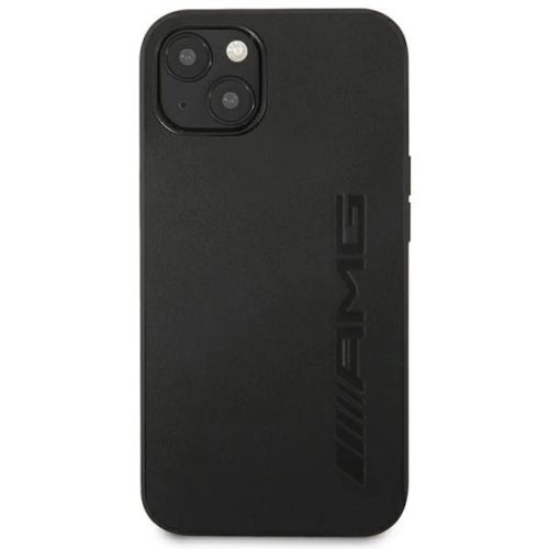 AMG AMHCP14MDOLBK iPhone 14 Plus 6.7" fekete / fekete bőrmintázott kemény tok