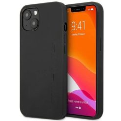   AMG AMHCP14SDOLBK iPhone 14 6.1" fekete / fekete kemény tok bőr Hot Stamped
