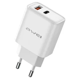 AWEI PD81-EU 22.5W GaN fehér töltő adapter